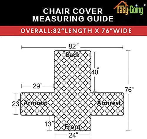 image:imageEasyGoing Reversible Oversized Couch Cover for 3 Cushion Couch Sofa Cover for Dogs Water Resistant Furniture Protector Cover with Foam Sticks for Pet Oversized Sofa GrayLight GrayNavyIvory