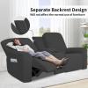 Easy-Going 1 Piece Stretch Reclining Loveseat with Middle Console Slipcover, 2 Seater Loveseat Recliner Cover with Holder and Storage, Recliner Couch Sofa Cover, Furniture Protector Dark Gray(Dark Gray)