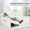 Easy-Going 1 Piece Stretch Reclining Loveseat with Middle Console Slipcover, 2 Seater Loveseat Recliner Cover with Holder and Storage, Recliner Couch Sofa Cover, Furniture Protector Dark Gray(Cream)