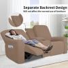 Easy-Going 1 Piece Stretch Reclining Loveseat with Middle Console Slipcover, 2 Seater Loveseat Recliner Cover with Holder and Storage, Recliner Couch Sofa Cover, Furniture Protector Dark Gray(Camel)