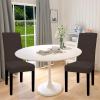 Easy-Going 100% Waterproof Dining Room Chair Cover Set of 6, Stretch Jacquard Parson Chair Slipcover Removable Washable Chair Protector for Home, Restaurant, Banquet (Large, Light Gray)(Chocolate)