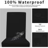 Easy-Going 100% Waterproof Dining Room Chair Cover Set of 6, Stretch Jacquard Parson Chair Slipcover Removable Washable Chair Protector for Home, Restaurant, Banquet (Large, Light Gray)(Black)