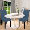 Easy-Going 100% Waterproof Dining Room Chair Cover Set of 6, Stretch Jacquard Parson Chair Slipcover Removable Washable Chair Protector for Home, Restaurant, Banquet (Large, Light Gray)(Bluestone)