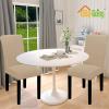 Easy-Going 100% Waterproof Dining Room Chair Cover Set of 6, Stretch Jacquard Parson Chair Slipcover Removable Washable Chair Protector for Home, Restaurant, Banquet (Large, Light Gray)(Sand)