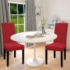 Easy-Going 100% Waterproof Dining Room Chair Cover Set of 6, Stretch Jacquard Parson Chair Slipcover Removable Washable Chair Protector for Home, Restaurant, Banquet (Large, Light Gray)(Red)