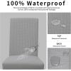 Easy-Going 100% Waterproof Dining Room Chair Cover Set of 6, Stretch Jacquard Parson Chair Slipcover Removable Washable Chair Protector for Home, Restaurant, Banquet (Large, Light Gray)(Light Gray)