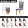 Easy-Going 100% Waterproof Dining Room Chair Cover Set of 6, Stretch Jacquard Parson Chair Slipcover Removable Washable Chair Protector for Home, Restaurant, Banquet (Large, Light Gray)(Light Gray/Cream)