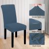 Easy-Going 100% Waterproof Dining Room Chair Cover Set of 6, Stretch Jacquard Parson Chair Slipcover Removable Washable Chair Protector for Home, Restaurant, Banquet (Large, Light Gray)(Bluestone)