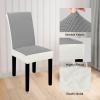 Easy-Going 100% Waterproof Dining Room Chair Cover Set of 6, Stretch Jacquard Parson Chair Slipcover Removable Washable Chair Protector for Home, Restaurant, Banquet (Large, Light Gray)(Light Gray/Cream)