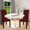 Easy-Going 100% Waterproof Dining Room Chair Cover Set of 6, Stretch Jacquard Parson Chair Slipcover Removable Washable Chair Protector for Home, Restaurant, Banquet (Large, Light Gray)(Wine)