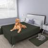 Easy-Going 100% Waterproof Dog Bed Cover, Non-Slip Pet Blanket for Furniture, Washable Couch Cover, Repleasement Sofa Cover (68×82 in,Gray)(Dark Green)