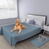 Easy-Going 100% Waterproof Dog Bed Cover, Non-Slip Pet Blanket for Furniture, Washable Couch Cover, Repleasement Sofa Cover (68×82 in,Gray)(Light Blue)