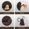 Easy-Going 2 Pieces Microfiber Stretch Sofa Slipcover – Spandex Soft Fitted Sofa Couch Cover, Washable Furniture Protector with Elastic Bottom Kids,Pet (Oversized Sofa, Dark Gray(Chocolate)