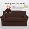 Easy-Going 2 Pieces Microfiber Stretch Sofa Slipcover – Spandex Soft Fitted Sofa Couch Cover, Washable Furniture Protector with Elastic Bottom Kids,Pet (Oversized Sofa, Light Gray)(Coffee)