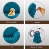 Easy-Going 2 Pieces Microfiber Stretch Sofa Slipcover – Spandex Soft Fitted Sofa Couch Cover, Washable Furniture Protector with Elastic Bottom Kids,Pet (Oversized Sofa, Dark Gray(Peacockblue)