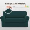 Easy-Going 2 Pieces Microfiber Stretch Sofa Slipcover – Spandex Soft Fitted Sofa Couch Cover, Washable Furniture Protector with Elastic Bottom Kids,Pet (Oversized Sofa, Dark Gray(Deepteal)