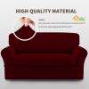 Easy-Going 2 Pieces Microfiber Stretch Sofa Slipcover – Spandex Soft Fitted Sofa Couch Cover, Washable Furniture Protector with Elastic Bottom Kids,Pet (Oversized Sofa, Light Gray)(Wine)