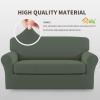 Easy-Going 2 Pieces Microfiber Stretch Sofa Slipcover – Spandex Soft Fitted Sofa Couch Cover, Washable Furniture Protector with Elastic Bottom Kids,Pet (Oversized Sofa, Dark Gray(Greyishgreen)