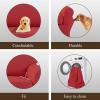 Easy-Going 2 Pieces Microfiber Stretch Sofa Slipcover – Spandex Soft Fitted Sofa Couch Cover, Washable Furniture Protector with Elastic Bottom Kids,Pet (Oversized Sofa, Light Gray)(Christmasred)