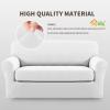 Easy-Going 2 Pieces Microfiber Stretch Sofa Slipcover – Spandex Soft Fitted Sofa Couch Cover, Washable Furniture Protector with Elastic Bottom Kids,Pet (Oversized Sofa, Light Gray)(Snowwhite)