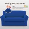 Easy-Going 2 Pieces Microfiber Stretch Sofa Slipcover – Spandex Soft Fitted Sofa Couch Cover, Washable Furniture Protector with Elastic Bottom Kids,Pet (Oversized Sofa, Dark Gray(Classicblue)