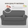 Easy-Going 2 Pieces Microfiber Stretch Sofa Slipcover – Spandex Soft Fitted Sofa Couch Cover, Washable Furniture Protector with Elastic Bottom Kids,Pet (Oversized Sofa, Dark Gray(Grey)
