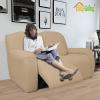 Easy-Going 8 Pieces Recliner Sofa Stretch Sofa Slipcover Sofa Cover Furniture Protector Couch Soft with Elastic Bottom Kids, Spandex Jacquard Fabric Small Checks Dark Gray(Sand)