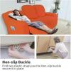 Easy-Going 8 Pieces Recliner Sofa Stretch Sofa Slipcover Sofa Cover Furniture Protector Couch Soft with Elastic Bottom Kids, Spandex Jacquard Fabric Small Checks Dark Gray(Orange)
