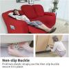 Easy-Going 8 Pieces Recliner Sofa Stretch Sofa Slipcover Sofa Cover Furniture Protector Couch Soft with Elastic Bottom Kids, Spandex Jacquard Fabric Small Checks Dark Gray(Christmas Red)