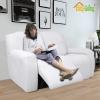 Easy-Going 8 Pieces Recliner Sofa Stretch Sofa Slipcover Sofa Cover Furniture Protector Couch Soft with Elastic Bottom Kids, Spandex Jacquard Fabric Small Checks Dark Gray(Snow White)