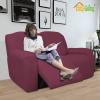 Easy-Going 8 Pieces Recliner Sofa Stretch Sofa Slipcover Sofa Cover Furniture Protector Couch Soft with Elastic Bottom Kids, Spandex Jacquard Fabric Small Checks Dark Gray(Ash Rose)