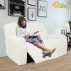 Easy-Going 8 Pieces Recliner Sofa Stretch Sofa Slipcover Sofa Cover Furniture Protector Couch Soft with Elastic Bottom Kids, Spandex Jacquard Fabric Small Checks Dark Gray(Cream)