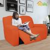 Easy-Going 8 Pieces Recliner Sofa Stretch Sofa Slipcover Sofa Cover Furniture Protector Couch Soft with Elastic Bottom Kids, Spandex Jacquard Fabric Small Checks Dark Gray(Orange)