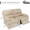 Easy-Going 8 Pieces Recliner Sofa Stretch Sofa Slipcover Sofa Cover Furniture Protector Couch Soft with Elastic Bottom Kids, Spandex Jacquard Fabric Small Checks Dark Gray(Golden)