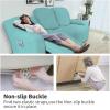 Easy-Going 8 Pieces Recliner Sofa Stretch Sofa Slipcover Sofa Cover Furniture Protector Couch Soft with Elastic Bottom Kids, Spandex Jacquard Fabric Small Checks Dark Gray(Light Green)