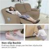 Easy-Going 8 Pieces Recliner Sofa Stretch Sofa Slipcover Sofa Cover Furniture Protector Couch Soft with Elastic Bottom Kids, Spandex Jacquard Fabric Small Checks Dark Gray(Natural)