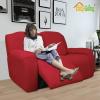 Easy-Going 8 Pieces Recliner Sofa Stretch Sofa Slipcover Sofa Cover Furniture Protector Couch Soft with Elastic Bottom Kids, Spandex Jacquard Fabric Small Checks Dark Gray(Christmas Red)