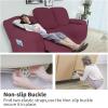 Easy-Going 8 Pieces Recliner Sofa Stretch Sofa Slipcover Sofa Cover Furniture Protector Couch Soft with Elastic Bottom Kids, Spandex Jacquard Fabric Small Checks Dark Gray(Ash Rose)