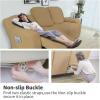Easy-Going 8 Pieces Recliner Sofa Stretch Sofa Slipcover Sofa Cover Furniture Protector Couch Soft with Elastic Bottom Kids, Spandex Jacquard Fabric Small Checks Dark Gray(Golden)