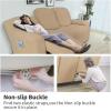 Easy-Going 8 Pieces Recliner Sofa Stretch Sofa Slipcover Sofa Cover Furniture Protector Couch Soft with Elastic Bottom Kids, Spandex Jacquard Fabric Small Checks Dark Gray(Sand)