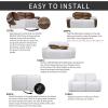 Easy-Going 8 Pieces Recliner Sofa Stretch Sofa Slipcover Sofa Cover Furniture Protector Couch Soft with Elastic Bottom Kids, Spandex Jacquard Fabric Small Checks Dark Gray(Snow White)