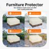 Easy-Going Heavy Duty 2 Seater Outdoor Loveseat Cover, Waterproof Windproof Patio Furniture Sofa Cover with Air Vent (58Wx32.5Dx31H inch, Gray/Dark Gray)(Beige/Dark Brown)