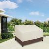 Easy-Going Heavy Duty 2 Seater Outdoor Loveseat Cover, Waterproof Windproof Patio Furniture Sofa Cover with Air Vent (58Wx32.5Dx31H inch, Gray/Dark Gray)(Beige/Dark Brown)