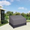 Easy-Going Heavy Duty 2 Seater Outdoor Loveseat Cover, Waterproof Windproof Patio Furniture Sofa Cover with Air Vent (58Wx32.5Dx31H inch, Gray/Dark Gray)(Gray/Dark Gray)