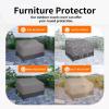 Easy-Going Heavy Duty 2 Seater Outdoor Loveseat Cover, Waterproof Windproof Patio Furniture Sofa Cover with Air Vent (58Wx32.5Dx31H inch, Gray/Dark Gray)(Gray/Dark Gray)