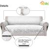 Easy-Going Reversible Oversized Couch Cover for 3 Cushion Couch Sofa Cover for Dogs Water Resistant Furniture Protector Cover with Foam Sticks for Pet (Oversized Sofa, Gray/Light Gray)(White/White)