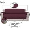 Easy-Going Reversible Oversized Couch Cover for 3 Cushion Couch Sofa Cover for Dogs Water Resistant Furniture Protector Cover with Foam Sticks for Pet (Oversized Sofa, Gray/Light Gray)(Wine/Beige)