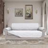 Easy-Going Reversible Oversized Couch Cover for 3 Cushion Couch Sofa Cover for Dogs Water Resistant Furniture Protector Cover with Foam Sticks for Pet (Oversized Sofa, Gray/Light Gray)(White/White)
