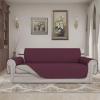Easy-Going Reversible Oversized Couch Cover for 3 Cushion Couch Sofa Cover for Dogs Water Resistant Furniture Protector Cover with Foam Sticks for Pet (Oversized Sofa, Gray/Light Gray)(Wine/Beige)