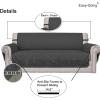 Easy-Going Reversible Oversized Couch Cover for 3 Cushion Couch Sofa Cover for Dogs Water Resistant Furniture Protector Cover with Foam Sticks for Pet (Oversized Sofa, Gray/Light Gray)(Darkgray/Beige)